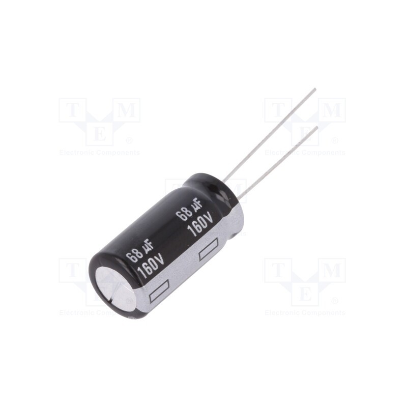 1 pcs x PANASONIC - EEUEB2C680 - Capacitor: electrolytic, THT, 68uF, 160VDC, Ø12.5x25mm, Pitch: 5mm