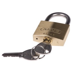 1 pcs - ABUS Key Weatherproof Brass Weatherproof Padlock, 6.5mm Shackle, 40mm Body