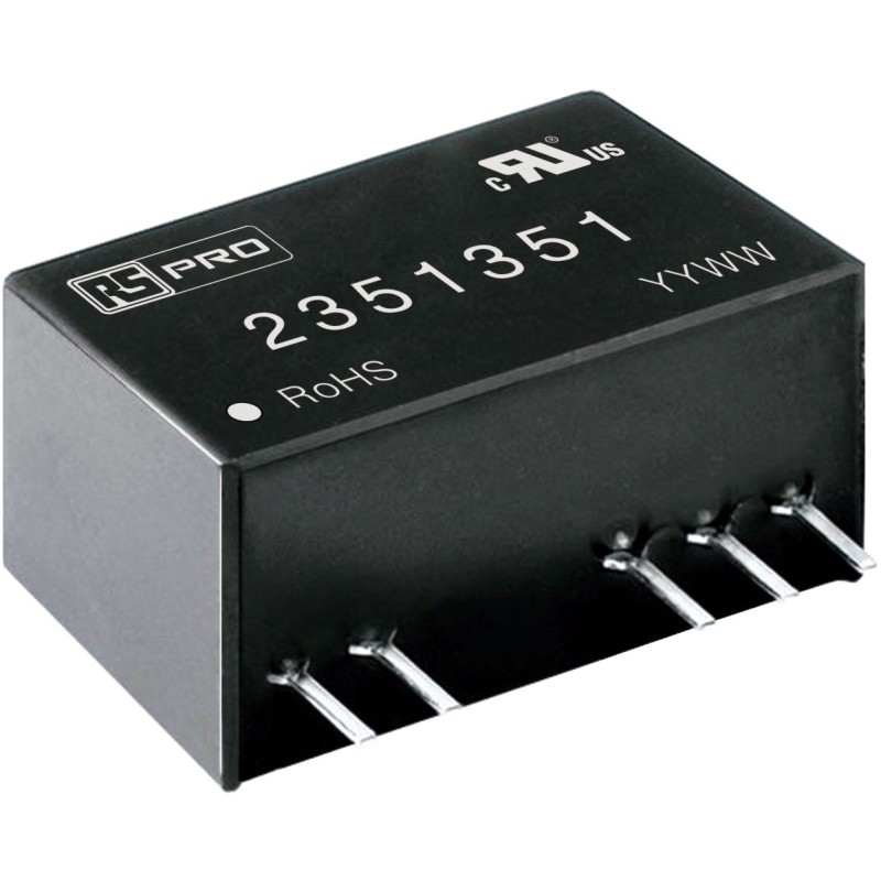 1 pcs - RS PRO Isolated DC-DC Converter, 5V dc/, 10.8 - 13.2 V dc Input, 1W, PCB