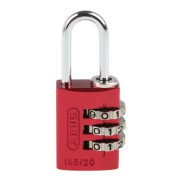 1 pcs - ABUS 145/20 Combination Weatherproof Aluminium, Steel Safety Padlock, 3mm Shackle, 20mm Body