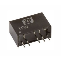 1 pcs - XP Power ITW DC-DC Converter, 12V dc/ 83mA Output, 4.5 - 9 V dc Input, 1W, Through Hole, +105°C Max Temp -40°C