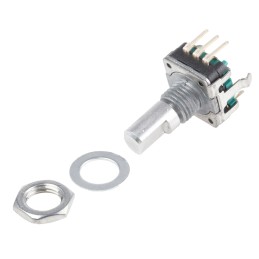 10 pcs - Bourns 24 Pulse Incremental Mechanical Rotary Encoder with a 6 mm Flat Shaft (Not Indexed), Through Hole