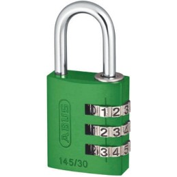 1 pcs - ABUS 145/30 Combination Weatherproof Aluminium, Steel Safety Padlock, 5mm Shackle, 30mm Body