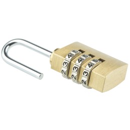 1 pcs - ABUS Combination Weatherproof Brass, Steel Combination Padlock, 3mm Shackle, 20mm Body