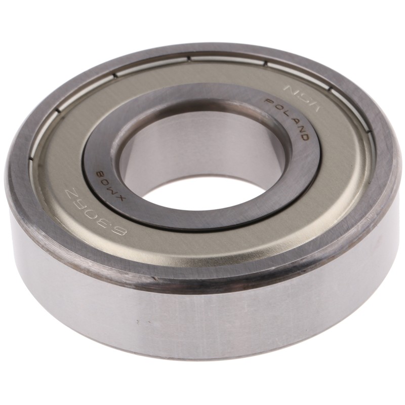 1 pcs - NSK 6306ZZ Single Row Deep Groove Ball Bearing- Both Sides Shielded 30mm I.D, 72mm O.D