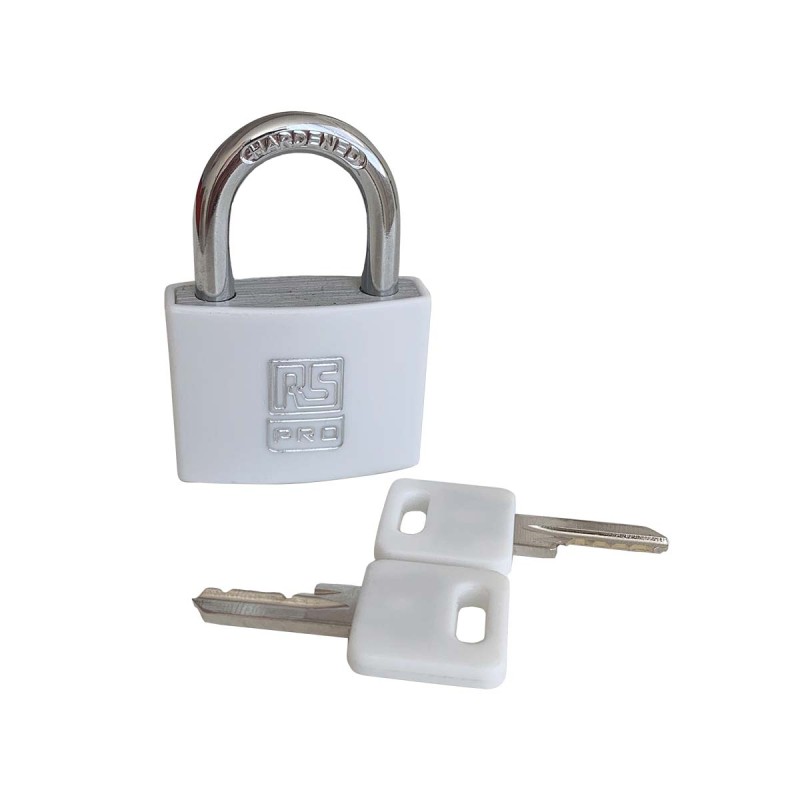 1 pcs - RS PRO Key Aluminium, Steel Padlock, Keyed Alike, 6mm Shackle, 43mm Body