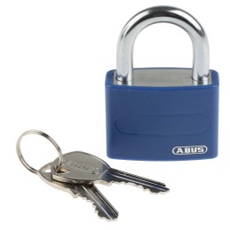 1 pcs - ABUS Key Weatherproof Aluminium, Steel Safety Padlock, Keyed Alike, 6.5mm Shackle, 43mm Body