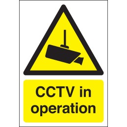 1 pcs - RS PRO Polypropylene Security Label, CCTV Sign, English, 210 mm x 148mm