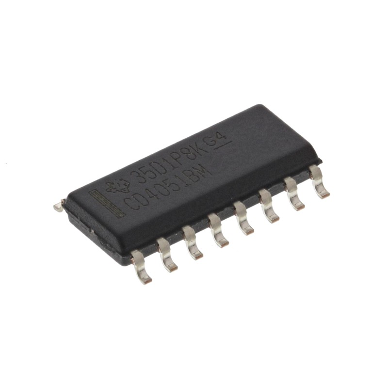 10 pcs - Texas Instruments CD4051BM Multiplexer/Demultiplexer Single 8:1 12 V, 15 V, 18 V, 5 V, 9 V, 16-Pin SOIC