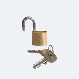 1 pcs - RS PRO Key Weatherproof Brass, Stainless Steel Padlock, Keyed Alike, 5mm Shackle, 30mm Body