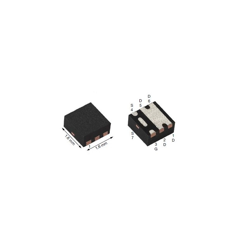 25 pcs - P-Channel MOSFET, 4.5 A, 30 V PowerPAK SC-75 Vishay SIB4317EDK-T1-GE3