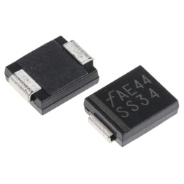25 pcs - onsemi 40V 3A, Schottky Diode, 2-Pin DO-214AB SS34
