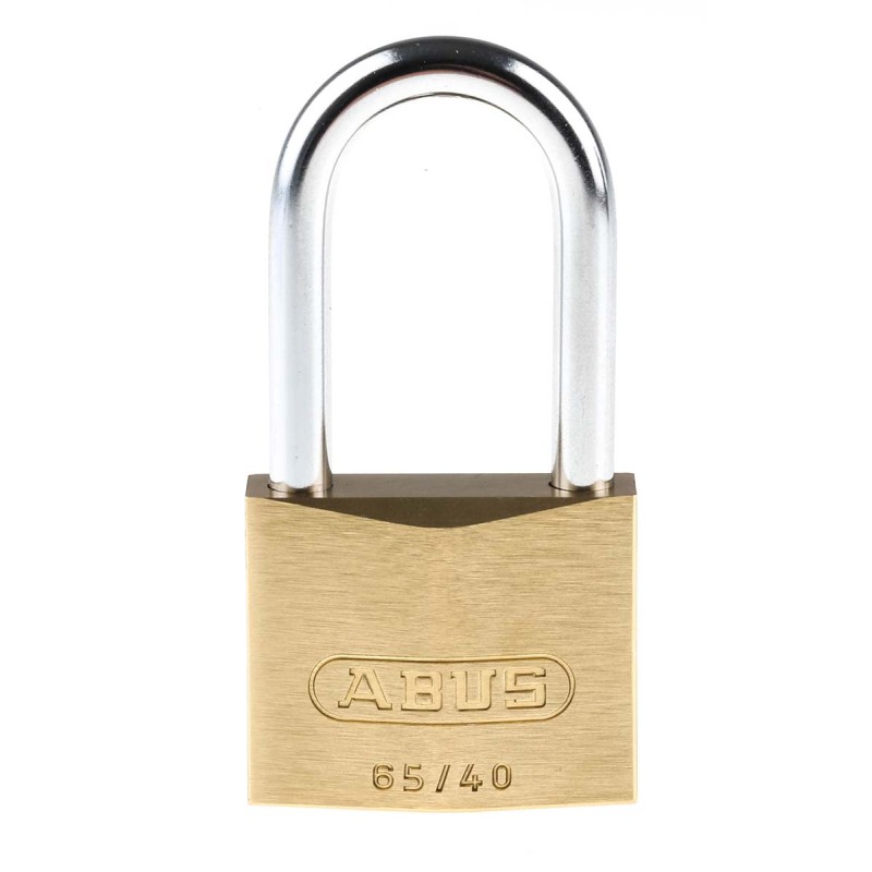 1 pcs - ABUS Key Weatherproof Brass, Steel Padlock, Keyed Alike, 6mm Shackle, 65mm Body