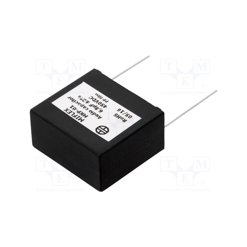1 pcs x MIFLEX - MKP01GG568G-B - Capacitor: polypropylene, 6.8uF, 450VDC, 37.5mm, ±2%, 42.5x38x21mm