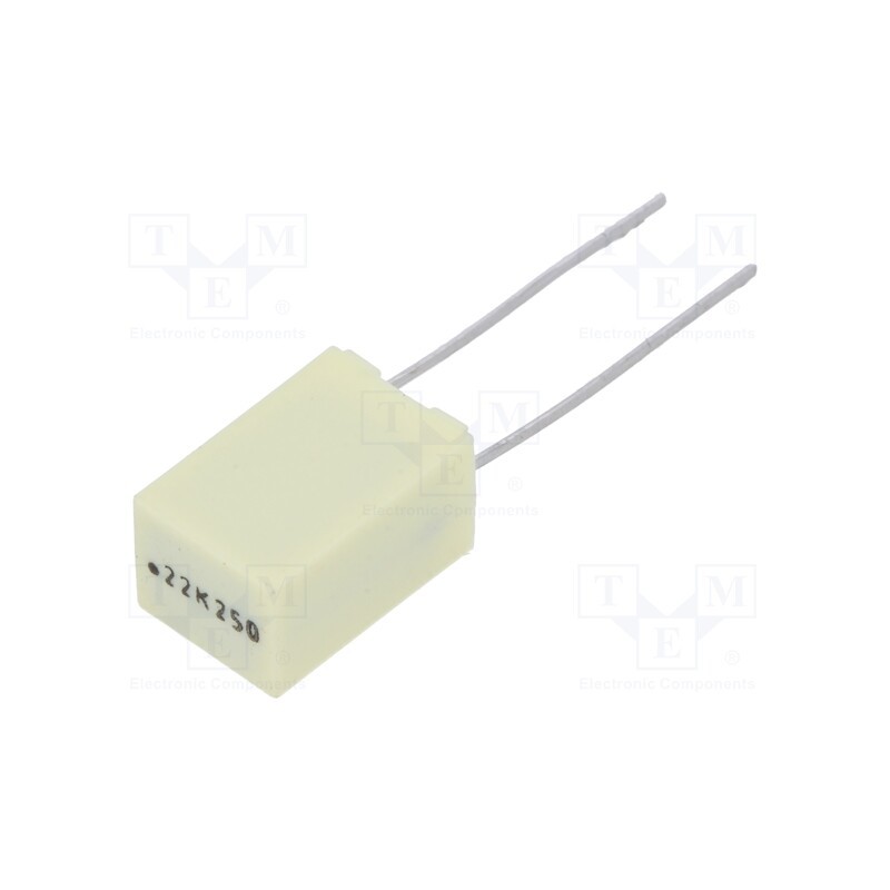 2 pcs x KEMET - R82IC3220DQ60K - Capacitor: polyester, 220nF, 140VAC, 250VDC, 5mm, ±10%, 7.2x6x11mm