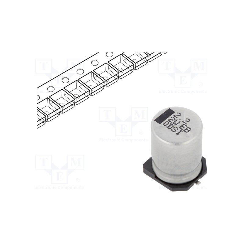 1 pcs x PANASONIC - EEVEB2W2R2Q - Capacitor: electrolytic, SMD, 2.2uF, 450VDC, Ø10x13.5mm, ±20%, G13
