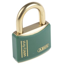 1 pcs - ABUS Key Weatherproof Brass Safety Padlock, Keyed Alike, 6mm Shackle, 40mm Body