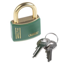1 pcs - ABUS Key Weatherproof Brass Safety Padlock, Keyed Alike, 6mm Shackle, 40mm Body
