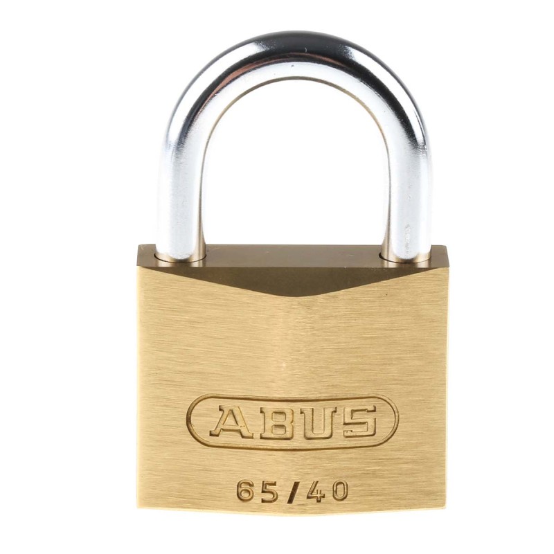1 pcs - ABUS Key Weatherproof Brass, Steel Padlock, 6.5mm Shackle, 40mm Body