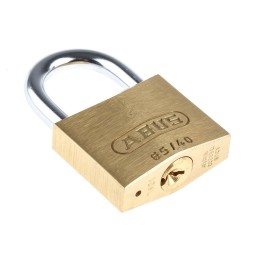 1 pcs - ABUS Key Weatherproof Brass, Steel Padlock, 6.5mm Shackle, 40mm Body
