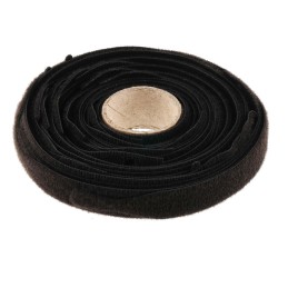 1 Bag of 25 - RS PRO Cable Tie, Hook and Loop, 305mm x 12 mm, Black Fabric