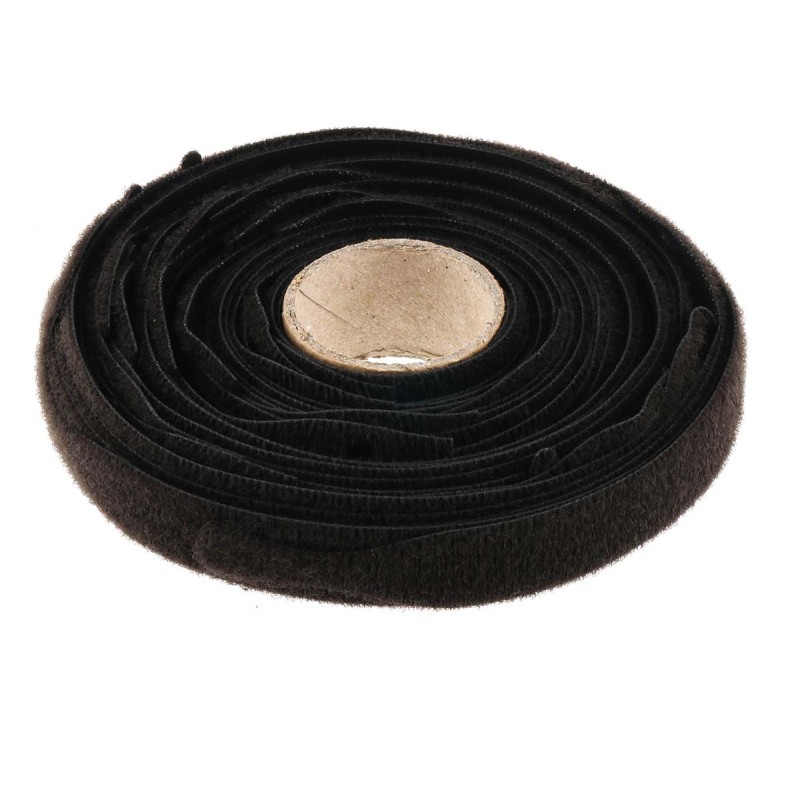 1 Bag of 25 - RS PRO Cable Tie, Hook and Loop, 305mm x 12 mm, Black Fabric