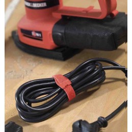 1 Bag of 25 - RS PRO Cable Tie, Hook and Loop, 305mm x 12 mm, Black Fabric