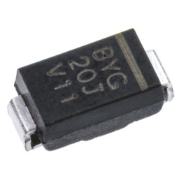 25 pcs - Vishay 600V 1.5A, Ultrafast Rectifiers Diode, 2-Pin DO-214AC BYG20J-E3/TR3