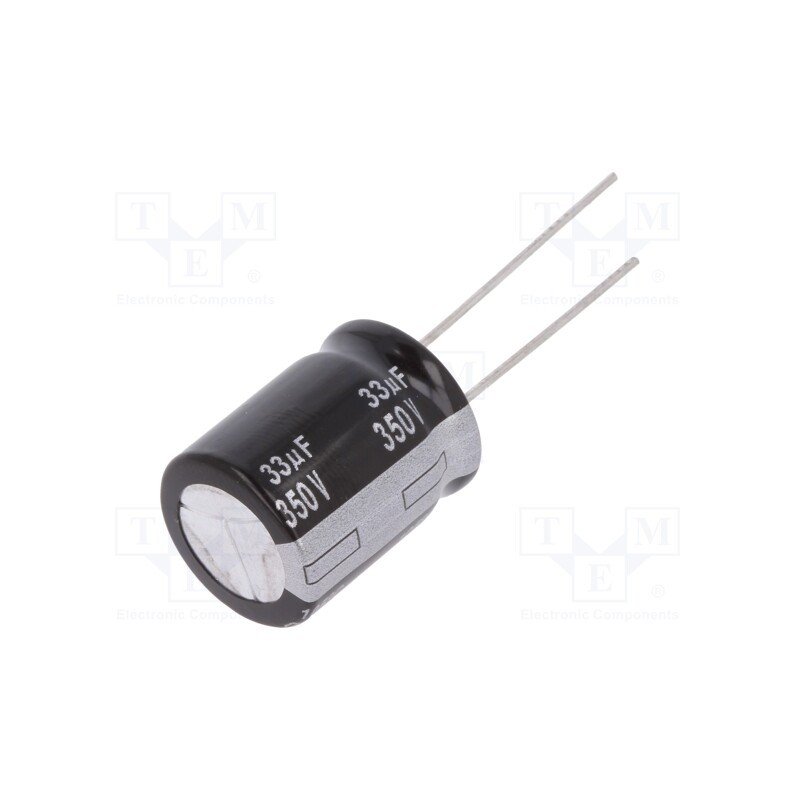 1 pcs x PANASONIC - EEUEB2V330S - Capacitor: electrolytic, THT, 33uF, 350VDC, Ø16x20mm, Pitch: 7.5mm