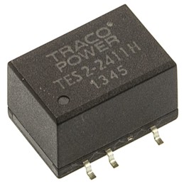 1 pcs - TRACOPOWER TES 2H DC-DC Converter, 5V dc/ 400mA Output, 21.6 - 26.4 V dc Input, 2W, Surface Mount, +85°C Max