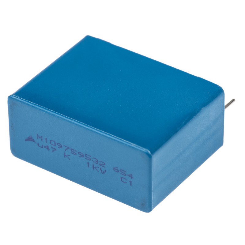 10 pcs - EPCOS B32654 Polypropylene Film Capacitor, 1 kV dc, 250 V ac, ±10%, 470nF, Through Hole