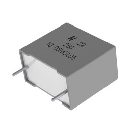 50 pcs - KEMET R60 Polyester Film Capacitor, 200 V ac, 400 V dc, ±5%, 220nF, Through Hole