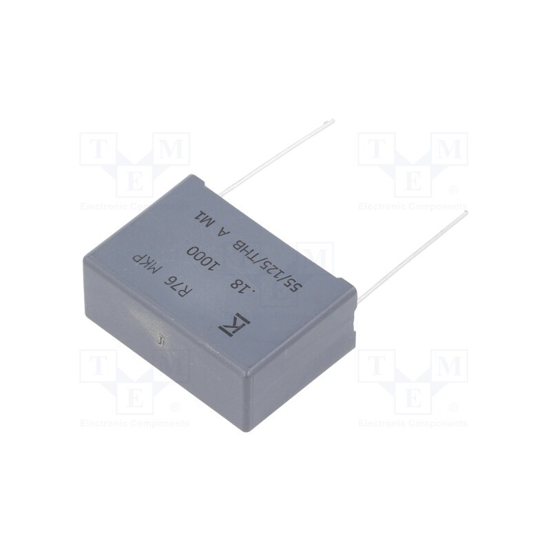 2 pcs x KEMET - R76QR318050H3J - Capacitor: polypropylene, 180nF, 32x13x22mm, THT, ±5%, 27.5mm, R76