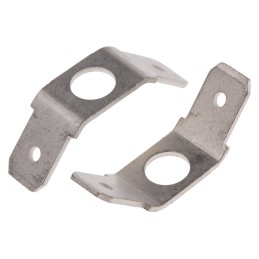 100 pcs - RS PRO Uninsulated Male Spade Connector, PCB Tab, 6.35 x 0.8mm Tab Size