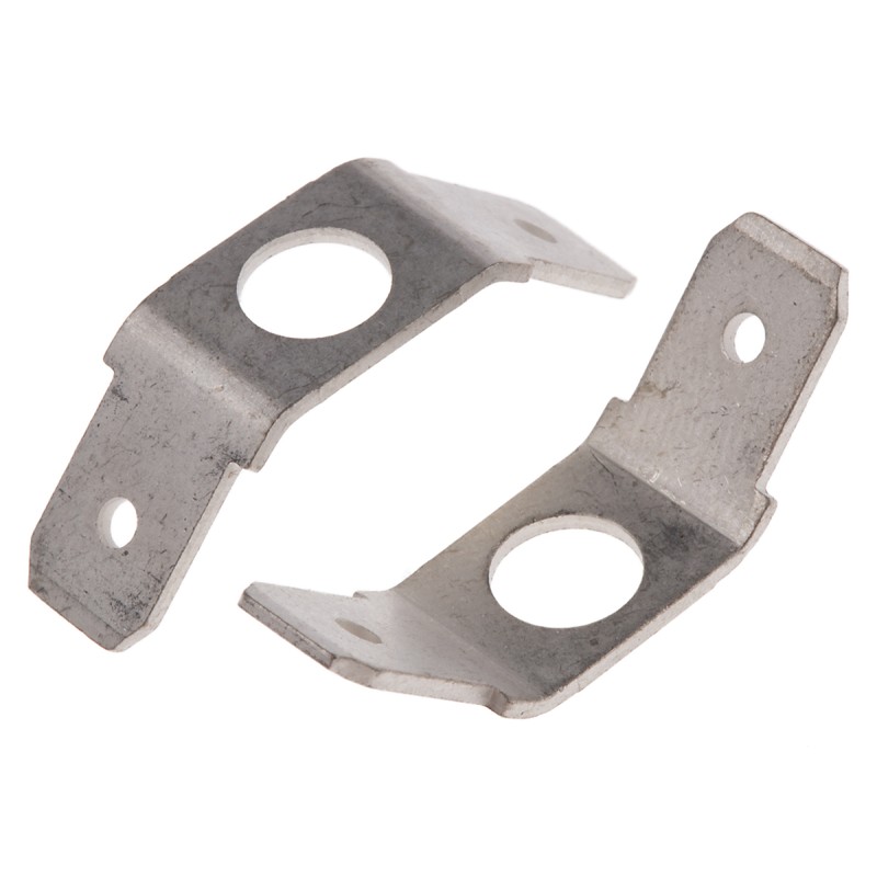 100 pcs - RS PRO Uninsulated Male Spade Connector, PCB Tab, 6.35 x 0.8mm Tab Size