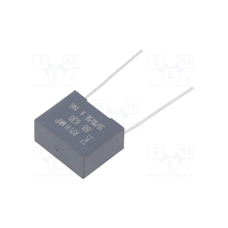 2 pcs x KEMET - R71PI368050H6K - Capacitor: polypropylene, 680nF, 18x14.5x8.5mm, THT, ±10%, 15mm