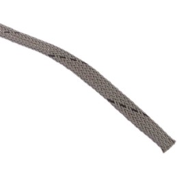 10 pcs - HellermannTyton Expandable Braided PET Grey Cable Sleeve, 5mm Diameter, 10m Length