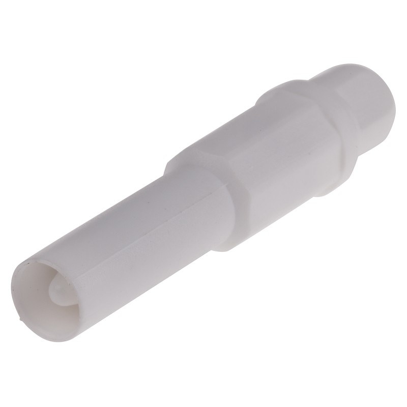 1 Pack of 5 - RS PRO White Male Banana Plug, 4 mm Connector, Solder Termination, 10A, 1000V, Tin Plating