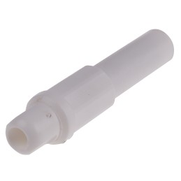 1 Pack of 5 - RS PRO White Male Banana Plug, 4 mm Connector, Solder Termination, 10A, 1000V, Tin Plating