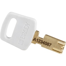 1 pcs - Brady Key Weatherproof Nylon Padlock, 6.4mm Shackle, 38mm Body