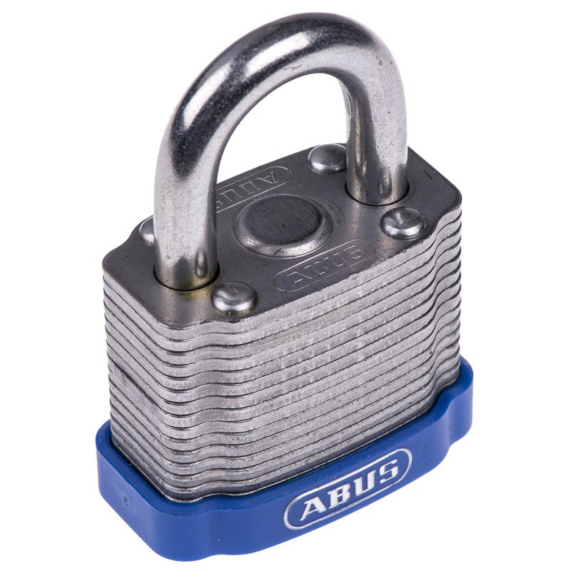 1 pcs - ABUS Key Weatherproof Steel Padlock, 6.7mm Shackle, 44mm Body