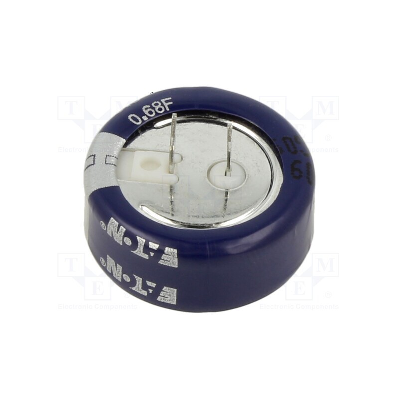 1 pcs x EATON ELECTRONICS - KW-5R5C684-R - Supercapacitor, THT, 680mF, 5.5VDC, -20÷80%, Ø21.5x8.85mm, 30Ω