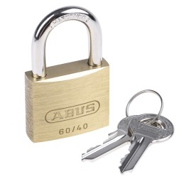 1 pcs - ABUS Key Weatherproof Brass, Steel Padlock, Keyed Alike, 6mm Shackle, 40mm Body