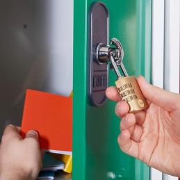 1 pcs - YALE Combination Brass, Steel Combination Padlock, 3mm Shackle, 23mm Body