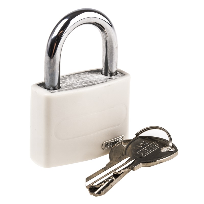 1 pcs - ABUS Key Weatherproof Aluminium, Steel Safety Padlock, Keyed Alike, 6.5mm Shackle, 43mm Body