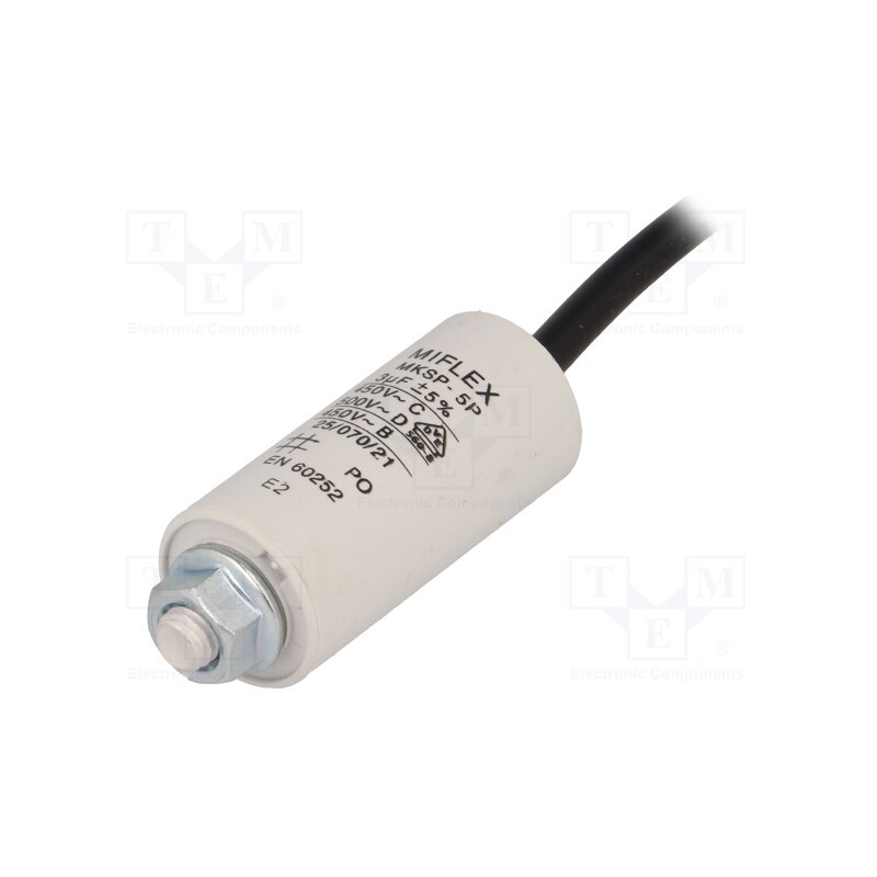 1 pcs x MIFLEX - I15KV530K-D - Capacitor: motors, run, 3uF, 450V, Ø25x53mm, -25÷70°C, ±10%, 10000h