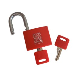 1 pcs - RS PRO Key Padlock, 6mm Shackle, 43mm Body