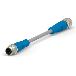 1 pcs - TE Connectivity Straight Male 4 way M12 to Straight Female M12 Cable Assembly, 1.5m