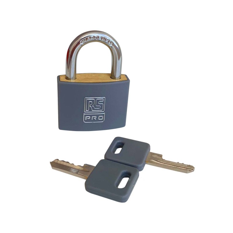1 pcs - RS PRO Key Padlock, Keyed Alike, 6mm Shackle, 40mm Body