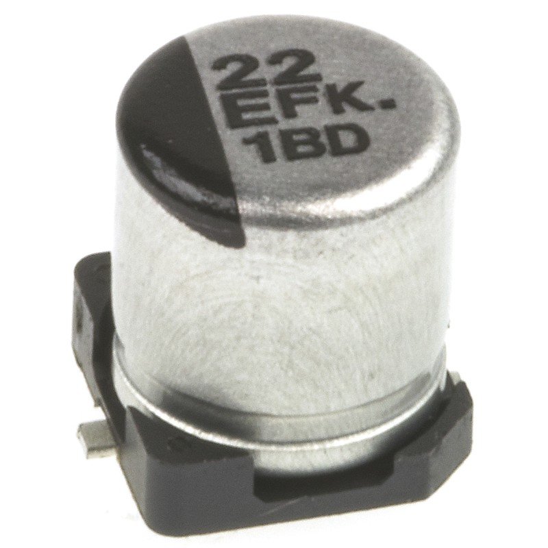 125 pcs - Panasonic 22μF Aluminium Electrolytic Capacitor 25V dc, Surface Mount - EEEFK1E220R